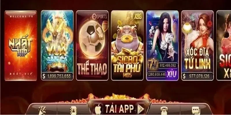 Kho game cá cược hợp xu hướng tại Nhatvip
